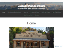 Tablet Screenshot of cascadesoutdoorstore.com